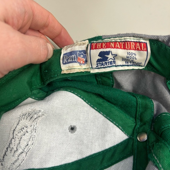 VTG Philadelphia Eagles Kelly Green NFL Starter Retro Logo Fitted Hat - Picture 4 of 4